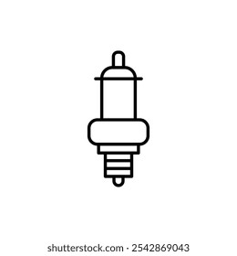 Spark plug icon. filled and line stroke icons