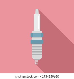 Spark plug icon. Flat illustration of spark plug vector icon for web design