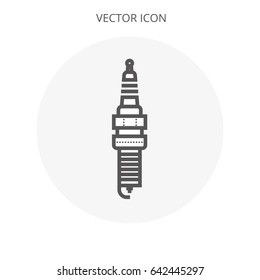 Spark plug icon illustration isolated vector sign symbol