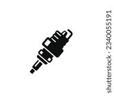 Spark plug icon isolated on white background
