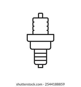 Spark plug icon. isolated vector icon.