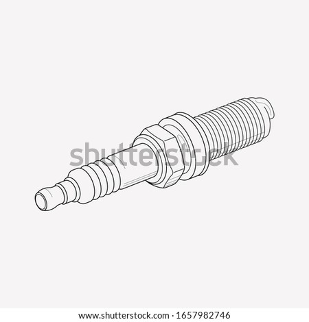 Spark plug icon line element. Vector illustration of spark plug icon line isolated on clean background for your web mobile app logo design.