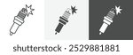 spark plug icon Logo art vector in outline