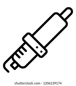 Spark plug icon on white background 