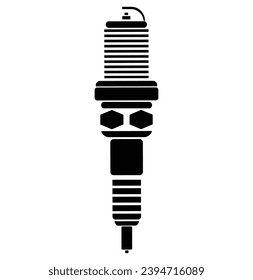 
Icono de la chispa de motocicleta. Símbolo de silueta.Ilustración aislada vectorial