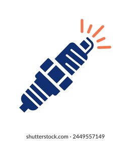 Spark plug icon on white background. Vector illustration.