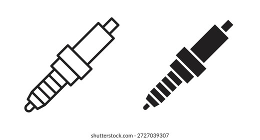 Spark plug icon on white background. Stock vector icon