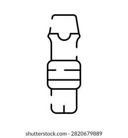 Spark plug icon outlining a critical component in automotive engines, generating the spark necessary for combustion and powering vehicle propulsion systems