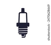 spark plug icon, pictogram on white