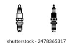 Spark plug icon set. for mobile concept and web design. vector illustration
