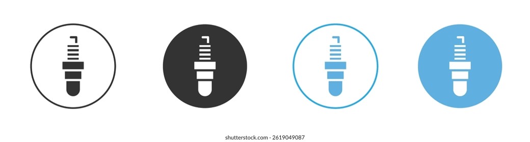 Spark plug icon simple flat vector icon pack
