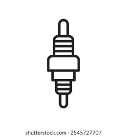 Spark plug icon Simple thin outline