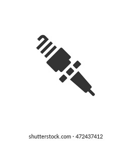 Spark Plug Icon In Single Color. Motorcycle Parts