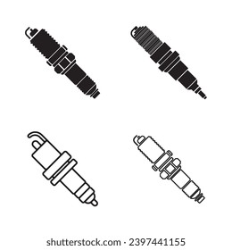 Spark plug icon vector illustration logo design