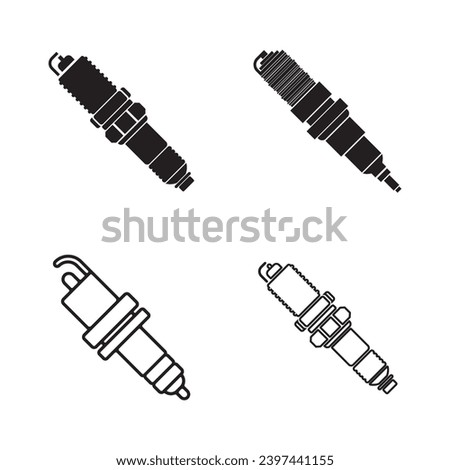 Spark plug icon vector illustration logo design