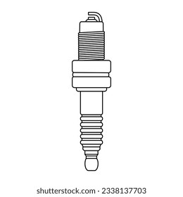Spark plug icon vector. sparking plug illustration sign. Ignition symbol or logo.