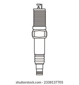 Spark plug icon vector. sparking plug illustration sign. Ignition symbol or logo.