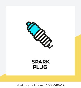 SPARK PLUG AND ILLUSTRATION ICON CONCEPT
