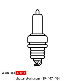 Spark plug line and glyph icon. Car spark plug vector illustration isolated on white. Ignition outline style design