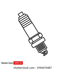 Spark plug line and glyph icon. Car spark plug vector illustration isolated on white. Ignition outline style design