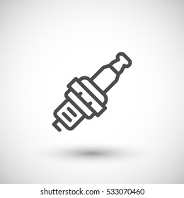 Spark plug line icon