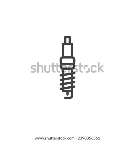 Spark Plug line icon. linear style sign for mobile concept and web design. Automobile spark plug outline vector icon. Symbol, logo illustration. Vector graphics
