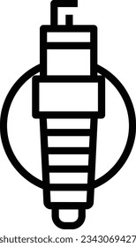 Icono de la línea de bujía - Icono único, vector
