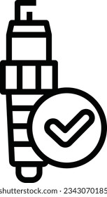 Icono de la línea de bujía - Icono único, vector