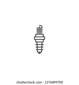Spark plug line icon vector