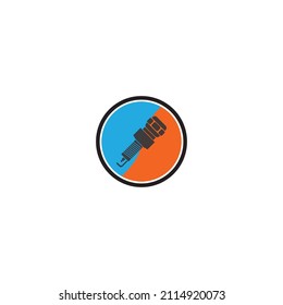 Spark Plug Logo Vector Icon Illustration Design 