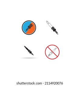 Spark Plug Logo Vector Icon Illustration Design 