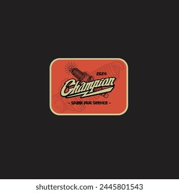 Funkenstecker Service Embleme, Logos, Etiketten gestalten Ihre Identität. Vektorgrafik
