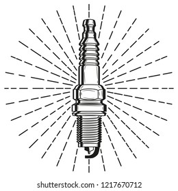 Spark Plug Sign. Vector Illustration.