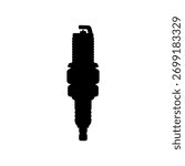 Spark plug silhouette vector flat illustration design.