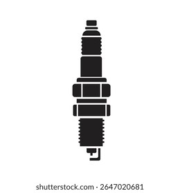 spark plug silhoutte vector art design illustration