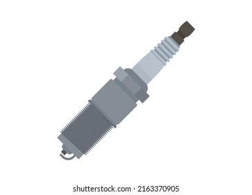 Spark plug. Simple flat illustration.