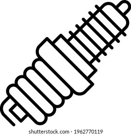 Spark plug with single side electrode concept Vector Icon Design, Motor Vehicle Service and automobile repair shop Symbol, Lorry spare parts Sign, auto mechanic stock illustration