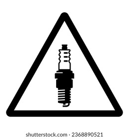 Spark plug Symbol Sign,Vector Illustration, Isolate On White Background Label. EPS10