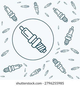 Spark Plug trendy vector
