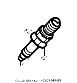Spark plug urban graffiti