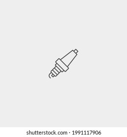 Spark plug vector icon illustration sign