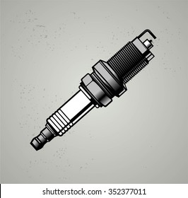 spark plug vector isolated