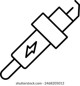Spark Plug Vector Line Icon Design