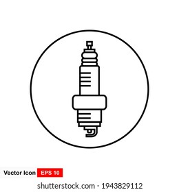Spark Plug vector logo design template. Auto parts or Car service icon. Vector illustration