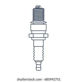 Spark Plug vector logo design template. Autoparts or Car service icon. Vector illustration