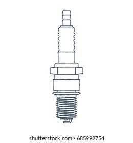 Spark Plug vector logo design template. Autoparts or Car service icon. Vector illustration