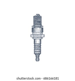 Spark Plug vector logo design template. Autoparts or Car service icon. Vector illustration