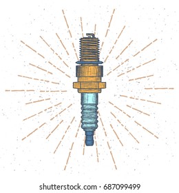 Spark Plug vector logo design template. Autoparts or Car service icon. Vector illustration