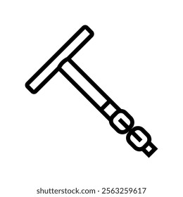 spark plug wrench car repair line icon vector. spark plug wrench car repair sign. isolated contour symbol black illustration