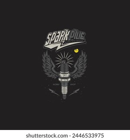 Spark plugs emblems, logos, labels design your identtity. Vector